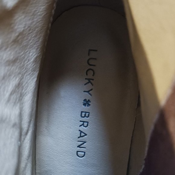 Lucky Brand Brown Leather  Western Style Stacked Heel Ankle Booties Size 8.5 - Picture 14 of 15